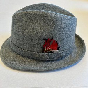 Vintage light grey men's Midway hat-Size XL-Wool, Acrylic and Nylon blend